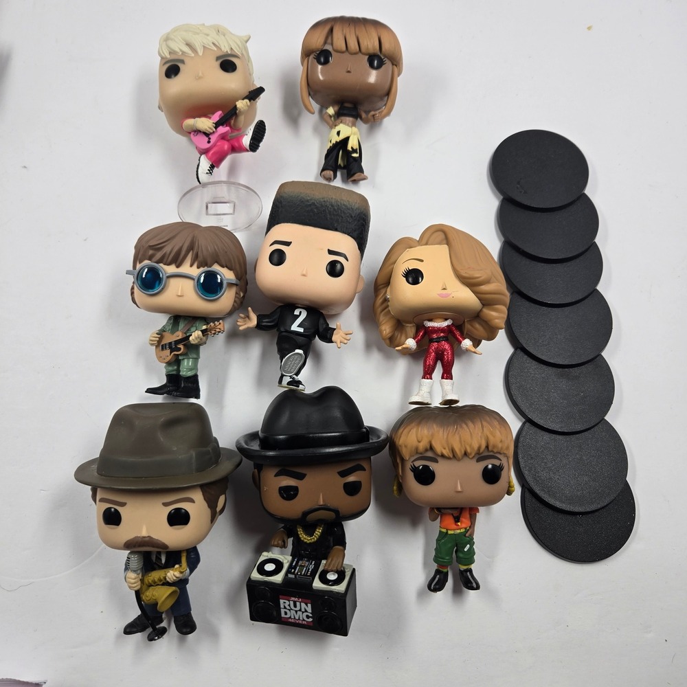 Funko Pop Music Lot Jam Master Jay MGK Mariah Carey Run DMC Figures with Stands